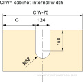 curved under sink connector drawer box